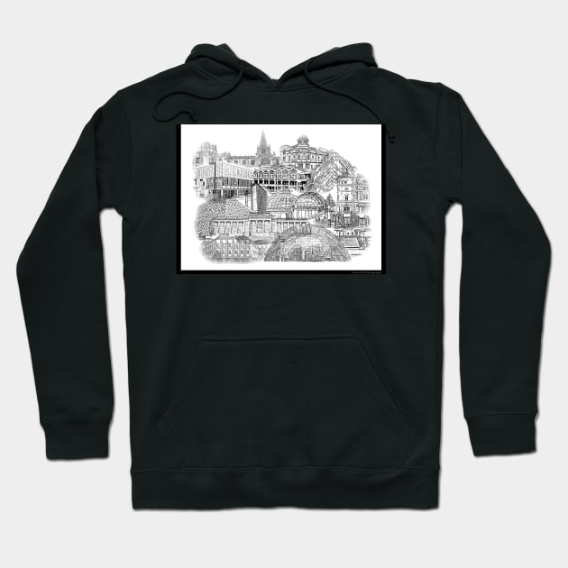 Sheffield Buildings art work Hoodie by Simon-dell